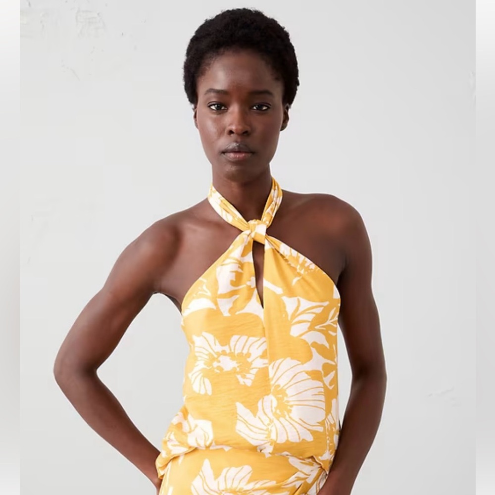 Banana Republic Knot Front Halter M